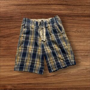 Vtg Abercrombie & Fitch shorts men’s size 32 blue plaid cotton beach Y2K